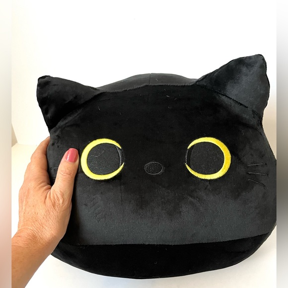 Other - Adorable Soft Black Cat Plush/Pillow Large Size: 12”H x 15”W